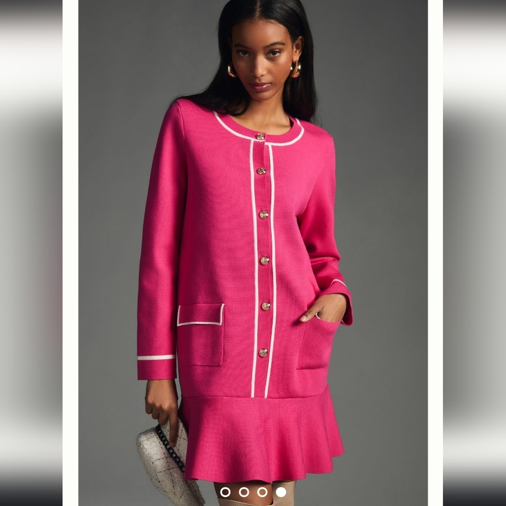 Anthropologie Endless Rose Heavy Knit Pink Long sleeve Dress